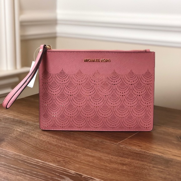 NWT Michael Kors large perforated wristlet - Picture 1 of 8